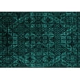 thumbnail image 1 of Ahgly Company Machine Washable Indoor Rectangle Abstract Turquoise Blue Modern Area Rugs, 8' x 10', 1 of 4