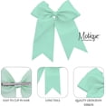 thumbnail image 2 of Motique Accessories Light Aqua Jumbo Hair Bow Clip with Tails for Child Girls - Light Aqua, 2 of 4
