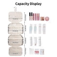thumbnail image 5 of Hanging Travel Toiletry Bag with Hook, Makeup Bags for Women Cosmetic Organizer Toiletries for Brush Shampoo Travel Essentials, Black Checkerboard, 5 of 8