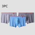 thumbnail image 3 of yillto 3 Pack Mens Pajama Shorts Cotton Plaid Sleepwear Lounge Elastic Waist Bottom Soft Comfy Shorts, 3 of 6