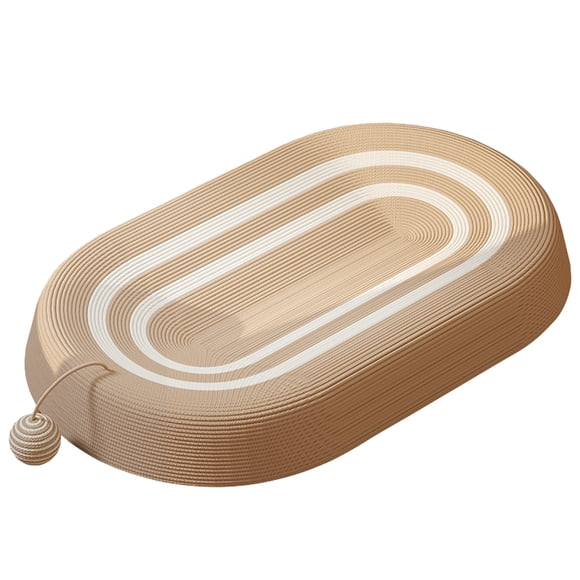 Cama Rascadora Para Gatos Ovalada, Resistente A La Abrasión Que Evita La Descamación Cama Rascadora Para Gatos Con Material De Sisal Espacio De Descanso Cómodo Universal Cama