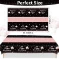 thumbnail image 2 of 4 Pcs Black and Rose Gold Party Tablecloths - Rose Gold Black Birthday Decorations Tablecloth Rectangular Table Covers Birthday Table Decorations for Women Girls Princess, 51 x 86.6 Inch, 2 of 7