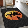 thumbnail image 3 of Fall Halloween Washable Area Rugs 4'x6', Witch Cat Moon Silhouette Cat Low Pile Throw Living Room Rug Non-Slip Sturdy Edge Binding Carpet for Indoor Entryway Bedside Kitchen, 3 of 9