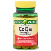Spring Valley Rapid-Release CoQ10 Dietary Supplement, 200 mg, 30 Count