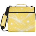 thumbnail image 2 of Zipper Binder with Shoulder Strap 2 inch 3 Ring Waterproof File Folder Organizer Bag 500 Sheet Yellow Flashing Pattern, 2 of 8