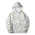 thumbnail image 6 of SGFCWSX Girls Fleece Hoodie Kids Cozy Zip Up Sweatshirts Printed Winter Sweatshirt Jacket Light Blue Size 5 Years, 6 of 6