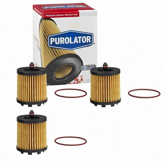 3 pc Purolator L15436 Engine Oil Filters for 67082 Oil Change Lubricant Filters