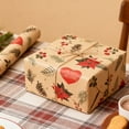 thumbnail image 5 of Kugisaki Vintage Christmas Gift Wrapping Paper, Brown Kraft Wrapping Paper with Christmas Elements Pattern, Holiday Gift Wrapping Paper, 29” x 19.7” Per Sheet, 5 of 6