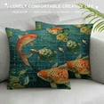 thumbnail image 3 of PRATYUS Throw Pillow Covers Bird and Fish in The Two World Forever Cushion Pillow Case Home Decor Pillowcase  White, 3 of 5