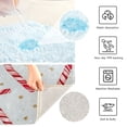 thumbnail image 4 of Rectangle Bath Rugs Plush Bathroom Carpet Mat Non Slip Bathroom Mats Candy Cane and Gold Stars, 4 of 5