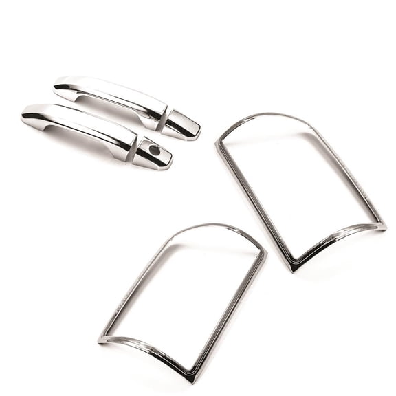 Sizver Chrome Tail Light+Door Handles Covers For 2014-18 GMC Sierra ^2 DOOR CREW ONLY^