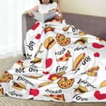 thumbnail image 6 of JUNZAN Fast Food Print Flannel Fleece Blanket Throw Blanket for Bed,Sofa,Couch,Travel,Camping(40"x30" ), 6 of 8