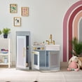 thumbnail image 6 of Teamson Kids Little Chef Chester Wooden Play Kitchen Set with Separate Fridge, Oven & 12 Food Accessories, Blue, 6 of 9