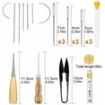 thumbnail image 3 of Leather Waxed Thread Stitching Needles Awl Hand Tools Kit Sewing Craft 28pcs/set, 3 of 10