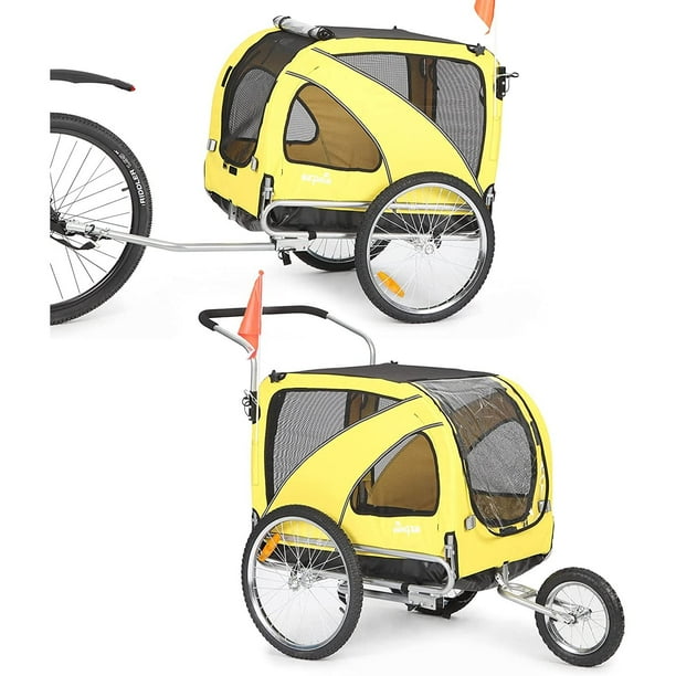 Vivifying Large Bicycle pet Trailer 2 in 1 Function Dog Bike Trailer
