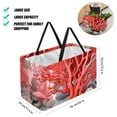 thumbnail image 2 of Coral Large Capacity Foldable Oxford Cloth Decorative Box - Reusable Picnic Basket, Shopping Basket, and Storage Basket, 2 of 7