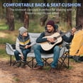 thumbnail image 5 of Slsy XXXL Double Camping Chair, Oversized Loveseat Camping Couch, Fully Padded Heavy Duty Outdoor Folding Chair w/ 2 Cup & Wine Glass Holder Support 900 lbs, 5 of 8