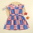 thumbnail image 2 of Ketyyh-chn99 Robe de Concours et de Fête pour Filles, Robe Décontractée à la Mode pour la Fête de l'Indépendance, Robe à Manches Volantées pour Filles, Taille pour 4-5 Ans, Rouge, 2 of 5