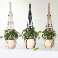 thumbnail image 3 of Coofit Macrame Plant Hanger Bohemian - Hanging Plant Holder Hanging Planter with Beads, 3 of 10