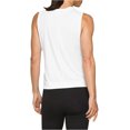 thumbnail image 2 of ASICS Womens Front Fold Muscle Tank Top, White, Small, 2 of 4