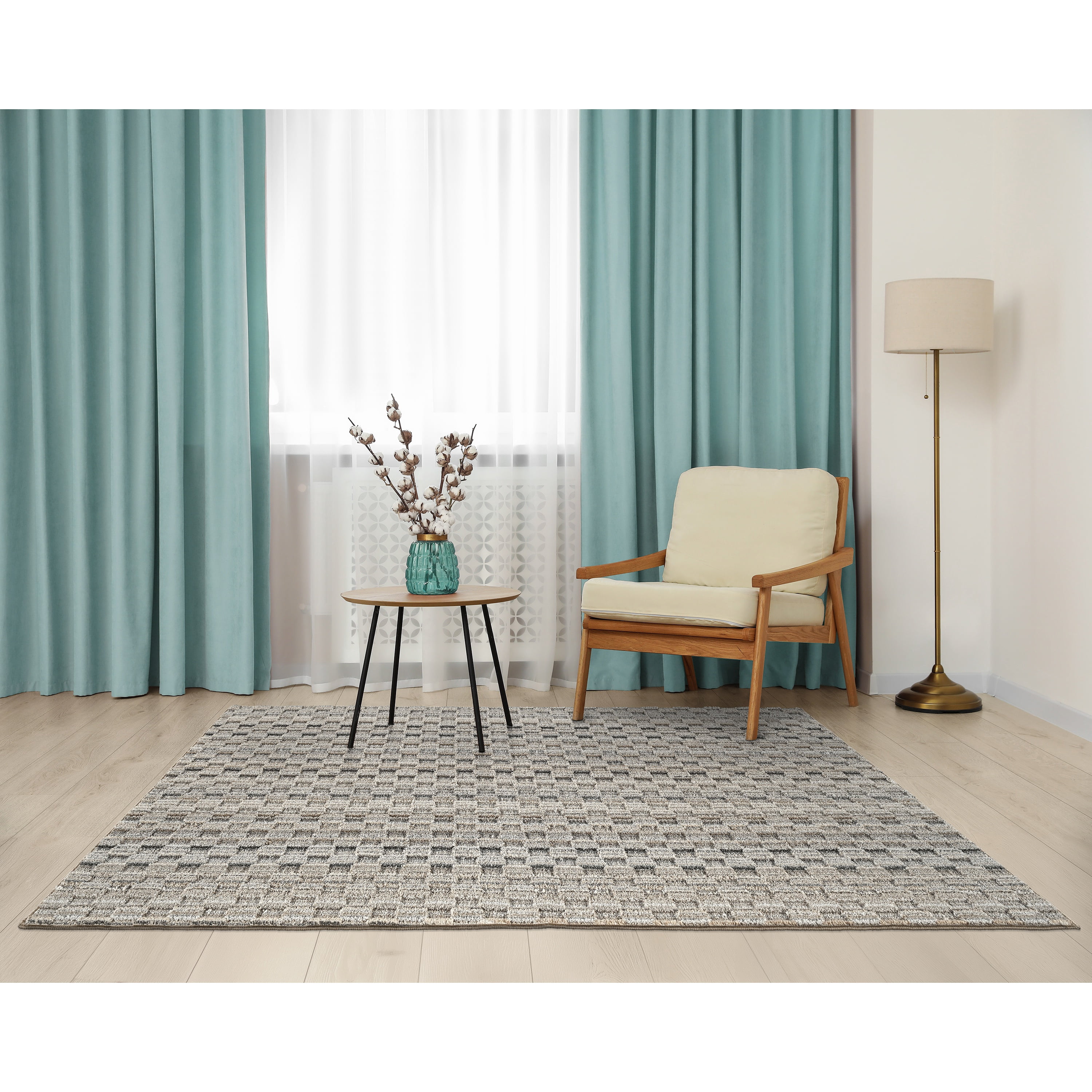 Garland Rug Studio Plush Mesh Earth Tone Indoor Area Rug, 6' x 9'