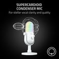 thumbnail image 4 of Micrófono USB Razer Seiren V3 Chroma RGB: Iluminación reactiva para streaming y juegos, micrófono de condensador con sensor táctil, limitador de ganancia digital y amortiguador. Compatible con PC, Dis, 4 of 5