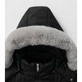 thumbnail image 4 of KVE Women's Winter Thicken Puffer Coat Warm Snow Jacket with Faux Fur Removable Hood Black XX-Large, 4 of 7
