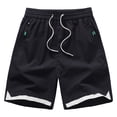 thumbnail image 4 of Aimik Athleisure Shorts for Men Side Zip Detail Contrast Trim Mens Workout Shorts Summer Lightweight Fashion Shorts for Training, 4 of 6