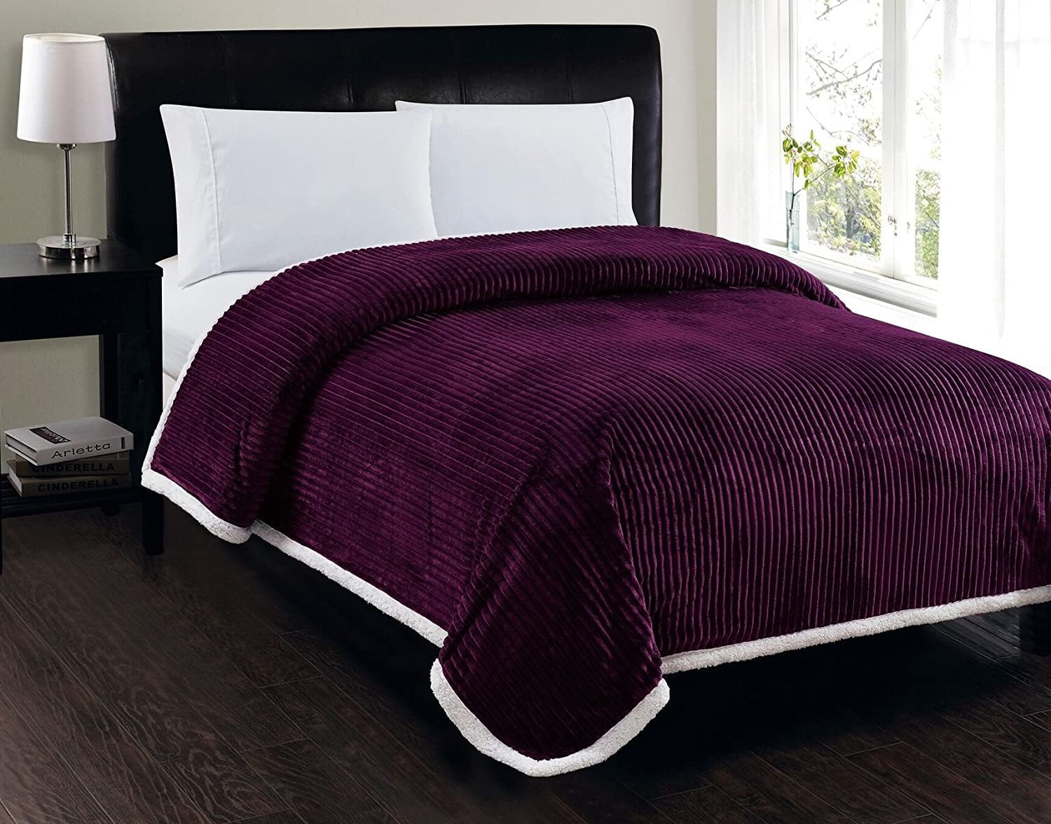 LushElegance Ultra Plush King Size Reversible Sherpa Corduroy Blanket