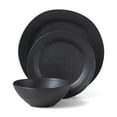 thumbnail image 2 of Oneida Ridge Black 12-Piece Stoneware Tableware Set (Service for 4), 2 of 16