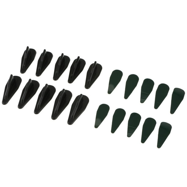 Kit de Ala de Alerón de Aletas de Tiburón para Techo de Coche de 10 Piezas Generador de Vórtice Negro Sunnimix