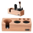 thumbnail image 1 of Espresso Tamping Station Fits for 54mm Espresso Accessories Beech Wooden Can Adjustable Coffee Tamper Holder/Portafilter Holder with Anti Slip Bottom 5 Holes, 1 of 9