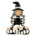 thumbnail image 2 of 5 in. Yoga Witch Tabletop Decoration, Black and White, 2 of 4