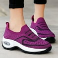 thumbnail image 4 of Hessimy Womens Slip on Walking Sneakers Comfortable Lightweight Workout Shoes(Purple,6.5), 4 of 6