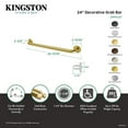 thumbnail image 4 of Kingston Brass DR914247 Camelon 24" x 1-1/4" O.D. Brass Decorative Grab Bar, Brushed Brass, 4 of 4