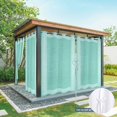 thumbnail image 4 of 2 Panels Outdoor Curtains for Patio Waterproof 54"x84" Bluish Green Retro Greek Key Weatherproof Privacy Outsides Curtains, Greece Ancient Rustic Geometric Grommet Thermal Drapes for Cabana Porch, 4 of 8