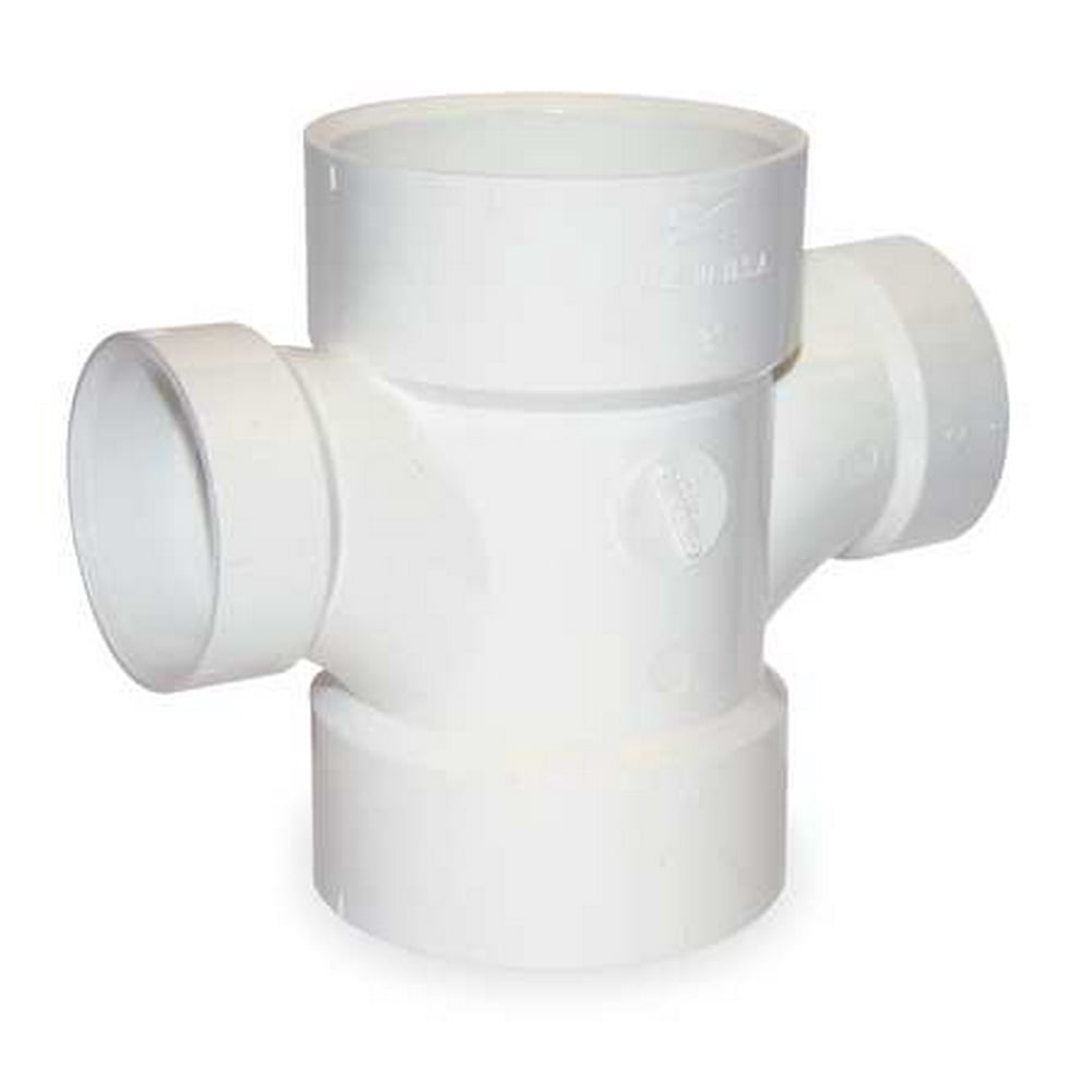 4 x 4 x 2 x 2 Hub PVC DWV Sanitary Tee MUELLER INDUSTRIES