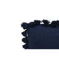 thumbnail image 4 of Creative Co-Op Woven Cotton Slub Pillow with Tassels, Navy, 4 of 4