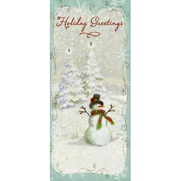 Designer Greetings Holiday Greetings Snowman 8 Christmas Gift Card / Money Holders