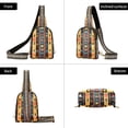 thumbnail image 7 of FORMRS Womens Crossbody Sling Bag Travel Daypack Shoulder Chest Backpack, Orange Geometric, 7 of 7