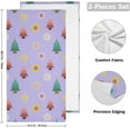 thumbnail image 2 of Christmas Tree Cute Hand Towels, Colorful Flowers Kitchen Towel Ultra Soft and Absorbent,Decorative Fingertip Face Towel for Bathroom Hotel, 2 PCS, 28.3"x 14.4", 2 of 6