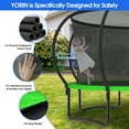 thumbnail image 5 of YORIN Trampoline for 3-4 Kids, 10FT Trampoline for Adults with Enclosure Net, Basketball Hoop, Ladder, 1000LBS Outdoor Recreational Trampoline with Light, Heavy Duty Round Trampoline, 5 of 7