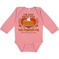 thumbnail image 3 of Inktastic I'm Just Here for the Pumpkin Pie with Heart and Leaves Boys or Girls Long Sleeve Baby Bodysuit, 3 of 5