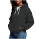 thumbnail image 4 of Ounisa Womens Hoodies Casual Long Sleeve Drawstring Waffle Pullover Tops Loose Hooded Sweatshirt with Pocket, 4 of 8