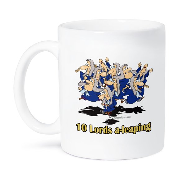 3dRose, Ten Lords a-Leaping, 15oz Mug