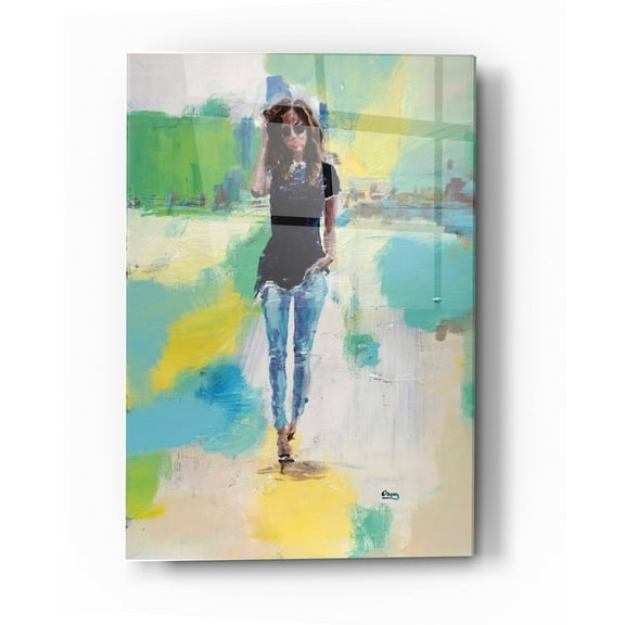 Epic Art 'Casual' by Oscar Alvarez Pardo, Acrylic Glass Wall Art, 24"x36"