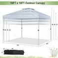 thumbnail image 2 of Gymax Abri de Jardin Instantané à 2 Niveaux 10 Pieds x 10 Pieds, Tente Pliante, Gazebo Instantané, Sac de Transport Ajustable avec Roue, 2 of 10