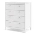 thumbnail image 5 of Pemberly Row Modern 5-Drawer Engineered Wood 2 Types Handles Chest in White, 5 of 17