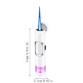 thumbnail image 5 of Edgergery Jet Torch Lighter,Luminous Transparent Window Windproof Lighter,Cigare Lighter Refillable Butane Windproof Gas Flame Slim Mini Lighter Good for BBQ Cigar Cigarette Candle, 5 of 5