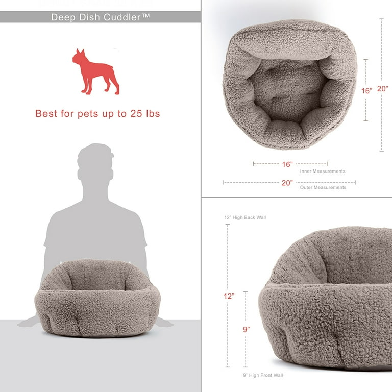 Deep dish cuddler dog bed hot sale